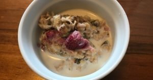 Banana and Raspberry Baked Porridge